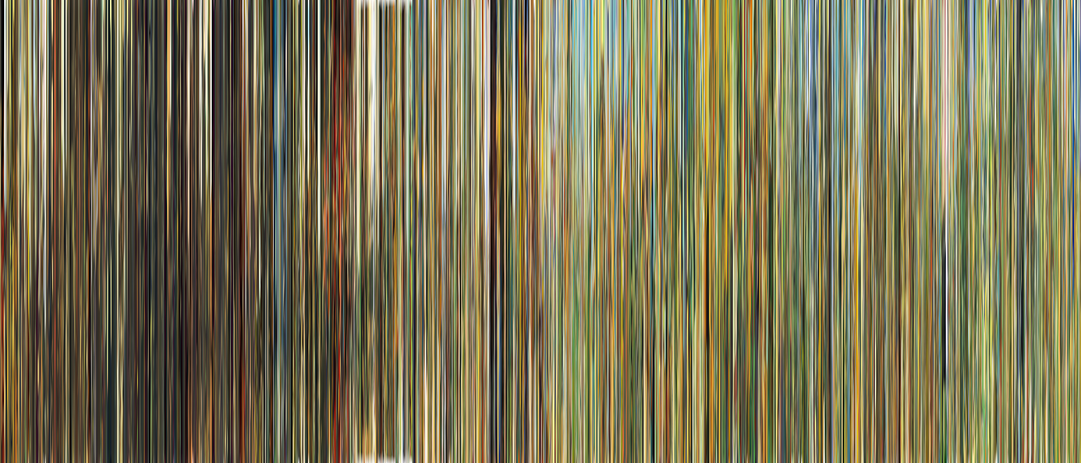 776 Van Gogh paintings rendered in barcode view with smoothing set to 10.